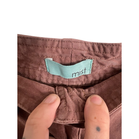 Mist Faded Brown Y2K Baggy Cargo Pants With Ruched Legs - Picture 4 of 7